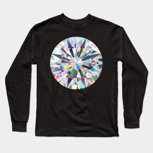 Bright multi-colored crystal of a round shape. Long Sleeve T-Shirt